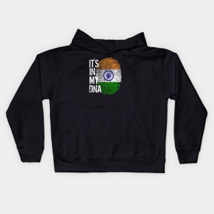 India Flag Fingerprint My Story DNA Indian Kids Hoodie